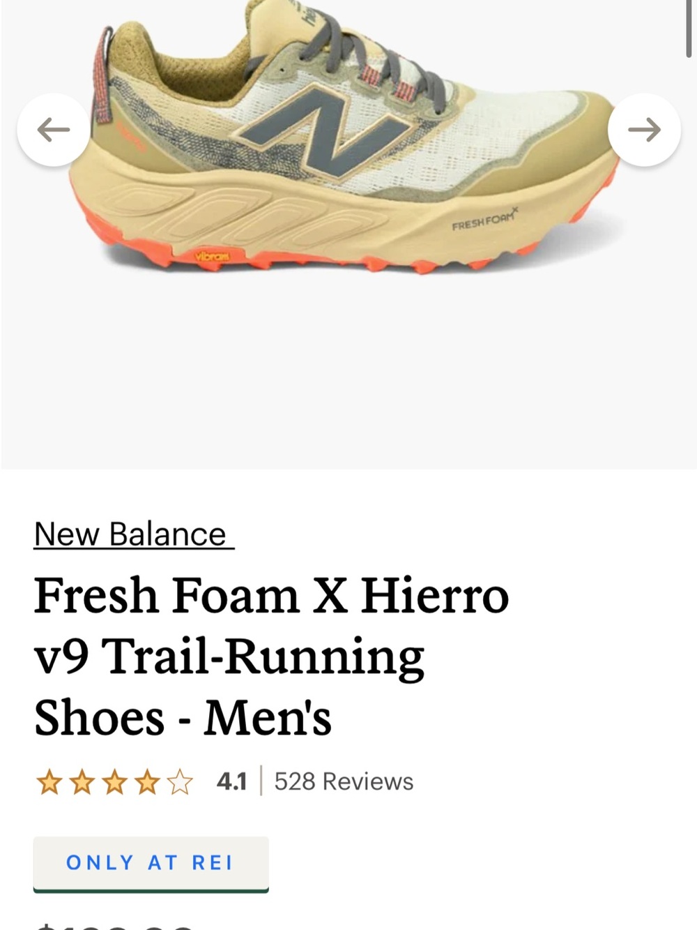 New Balance Unisex Trail Sneakers in Beige, Gray and Coral Accent